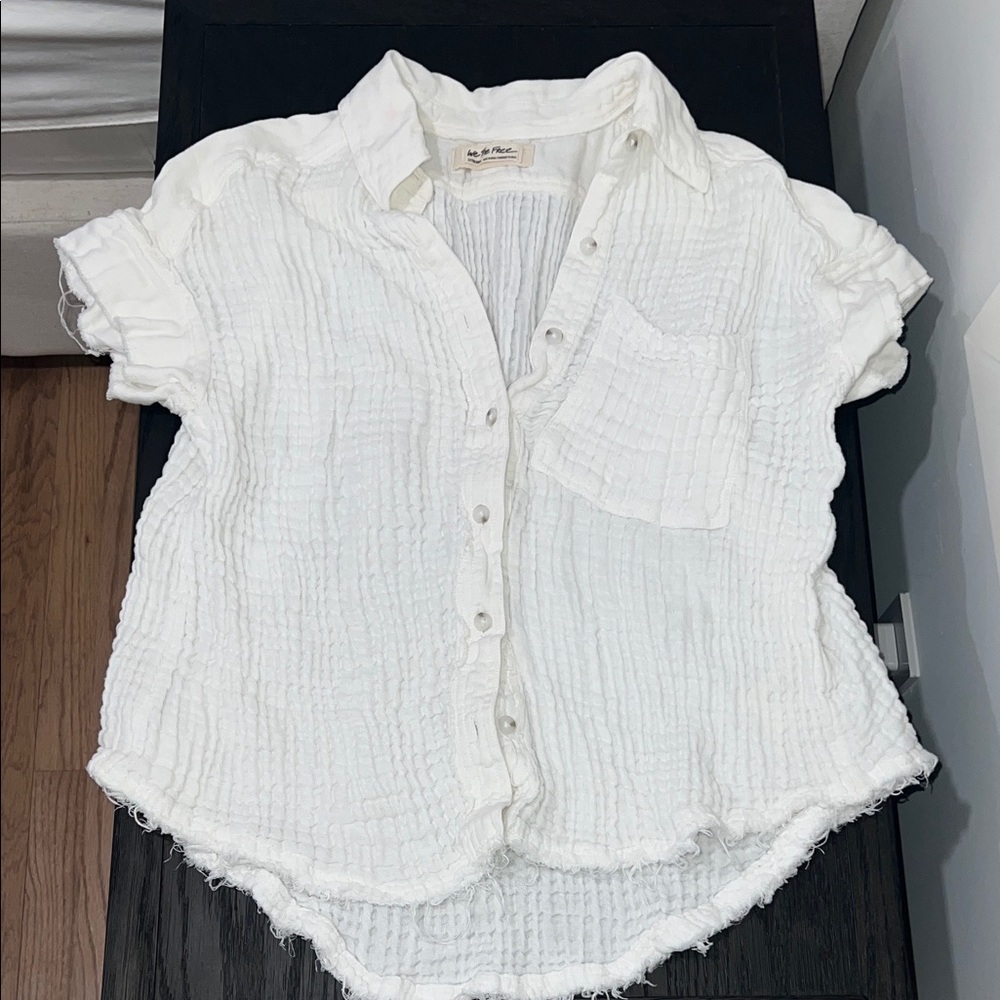 We The Free Textured Cream Shirt